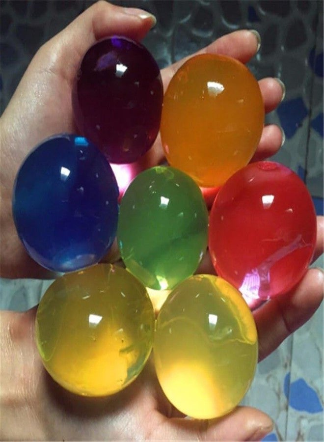 SSKR Crystal Round Jumbo Jelly Water Balls, Monster Rubber Jelly Beads Growing Orbezz - Pack of 80 Pcs | Jumbo Size - Image 1
